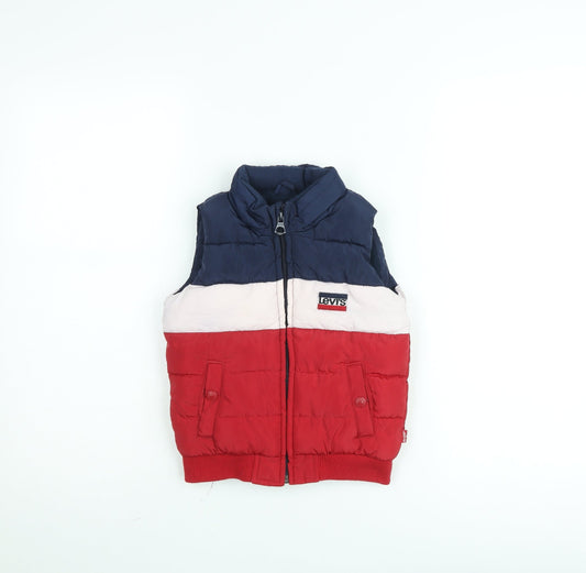 Levi's Boys Multicoloured Puffer Bodywarmer Gilet Size 5 Years