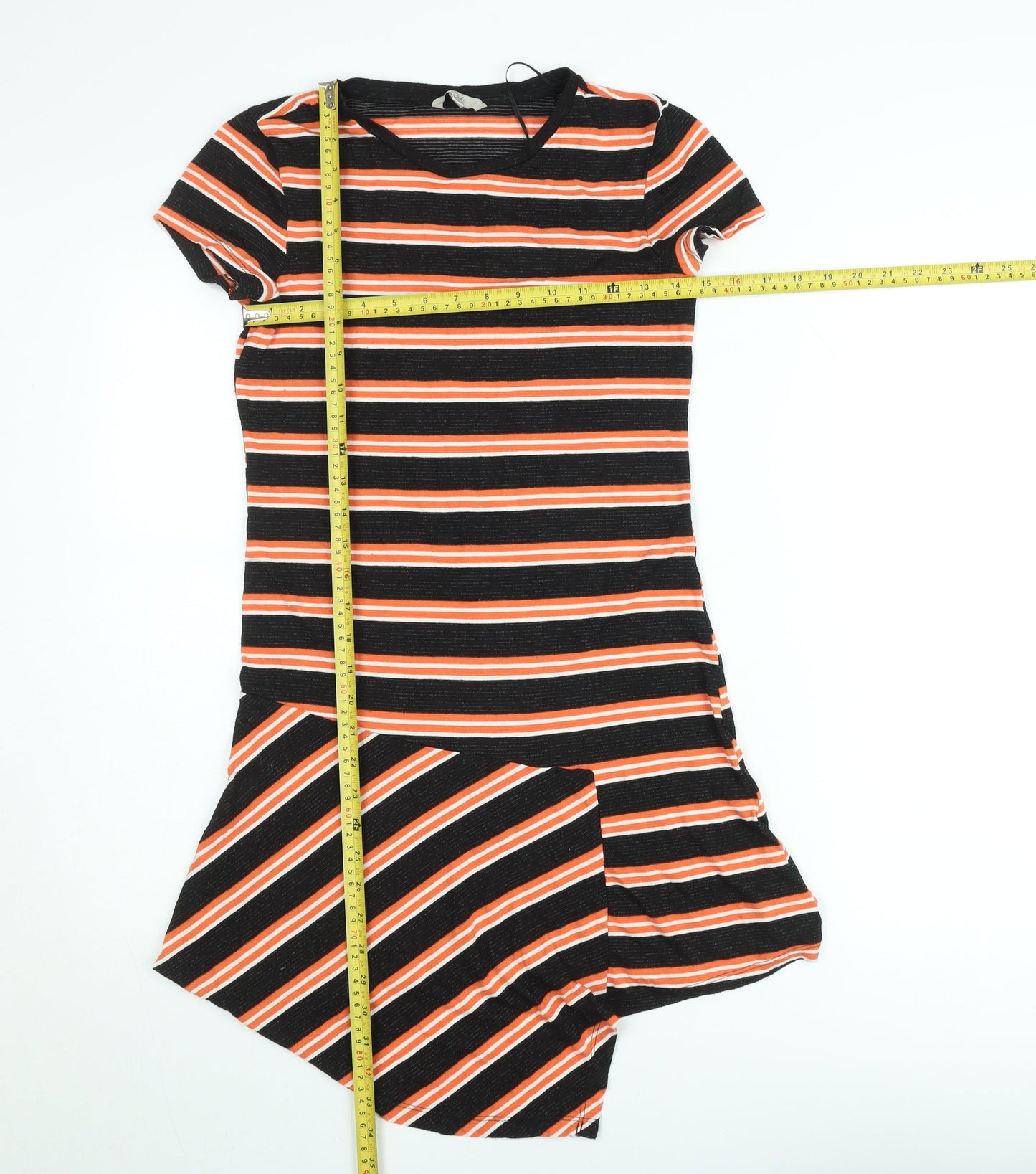 Clockhouse Women's Multicoloured Striped T-Shirt Dress S