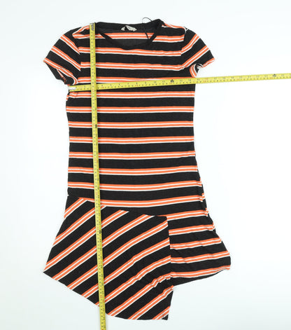 Clockhouse Women's Multicoloured Striped T-Shirt Dress S
