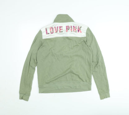 Victoria's Secret PINK Women's Green 1/4 Zip Pullover Sweatshirt XS