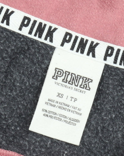 Victoria's Secret PINK Women's Pink 1/4 Zip Sweatshirt XS Cotton Blend