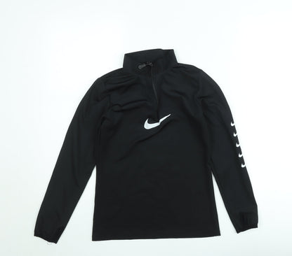 Nike Women's Black Dri-FIT 1/4 Zip Pullover Sweatshirt Size S
