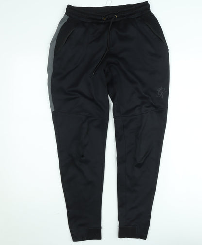 Gym King Men's Black Slim Fit Jogger Trousers Size M