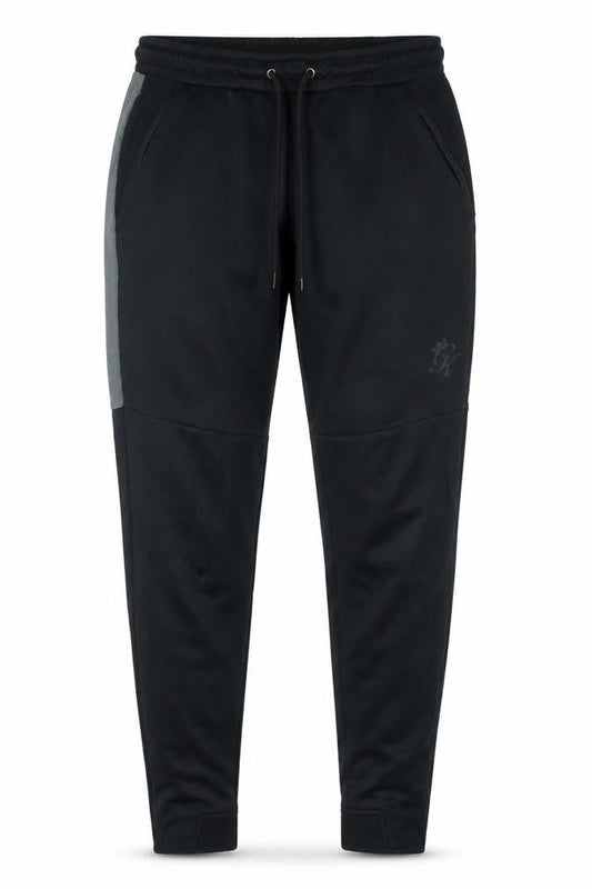 Gym King Men's Black Slim Fit Jogger Trousers Size M