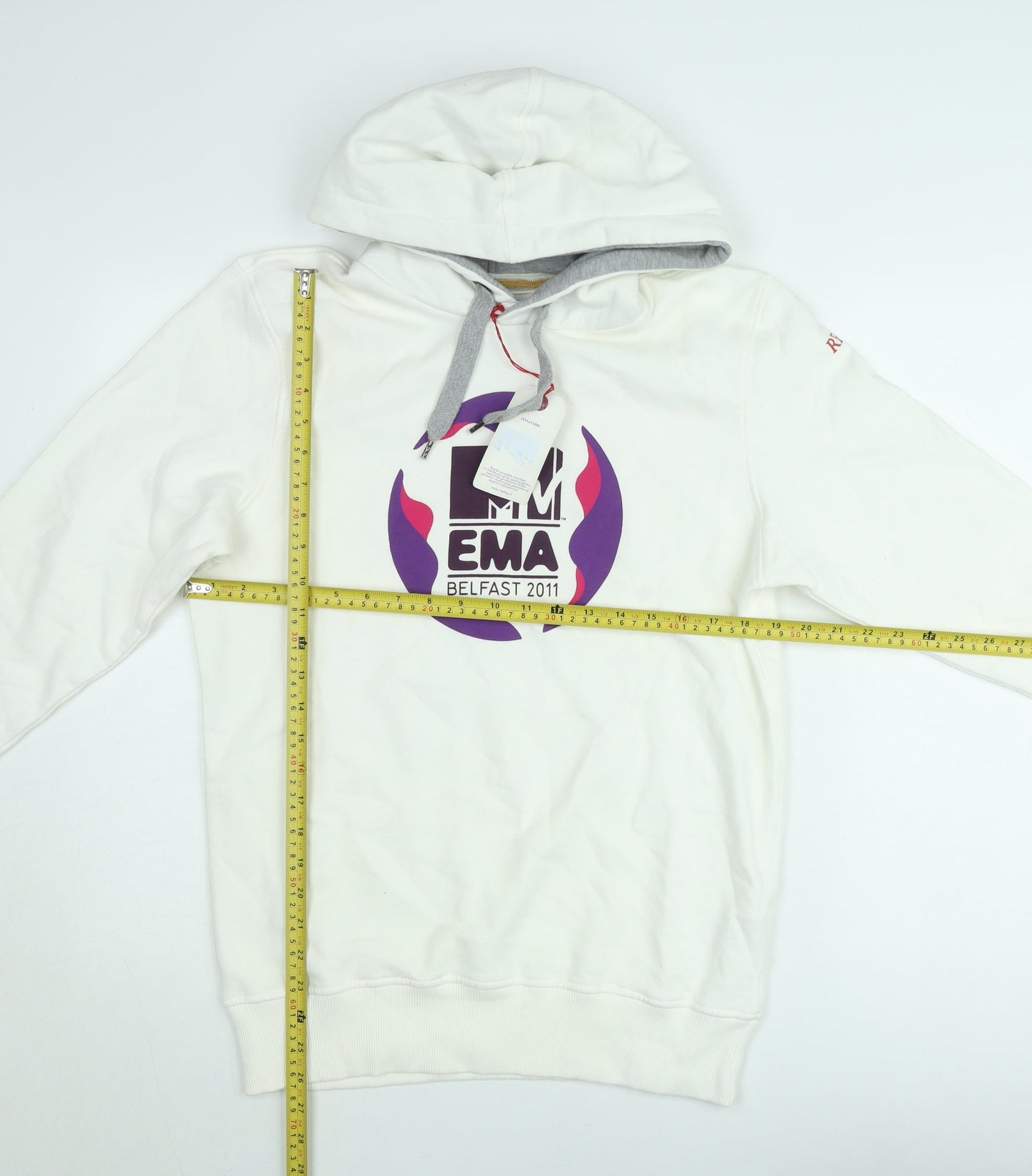 Replay Women's White MTV EMA 2011 Hooded Sweatshirt Size M
