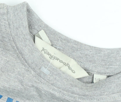 Kangaroo Poo Boys Grey Long Sleeve Graphic Pullover T-Shirt 5-6 Years