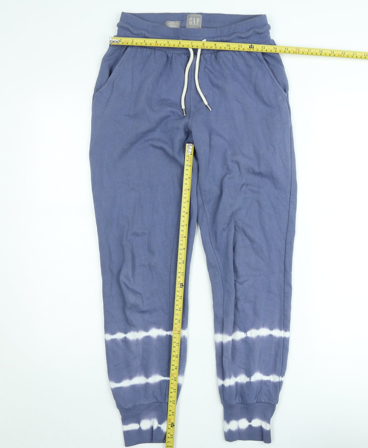 GAP Women Blue Tie Dye Jogger Sweatpants XS Cotton Blend
