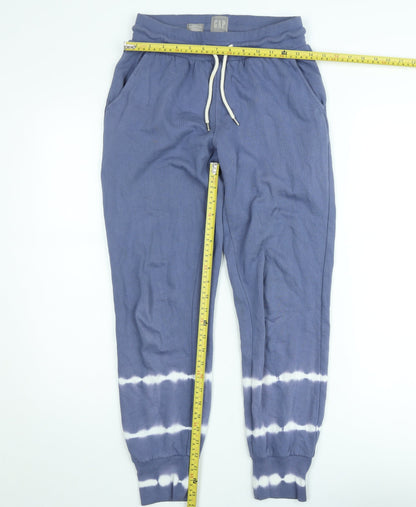 GAP Women Blue Tie Dye Jogger Sweatpants XS Cotton Blend