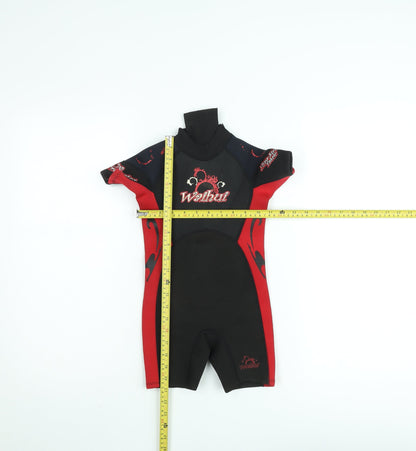 Waihui Boys Black Red Short Sleeve Neoprene 3-4 Years Wetsuit