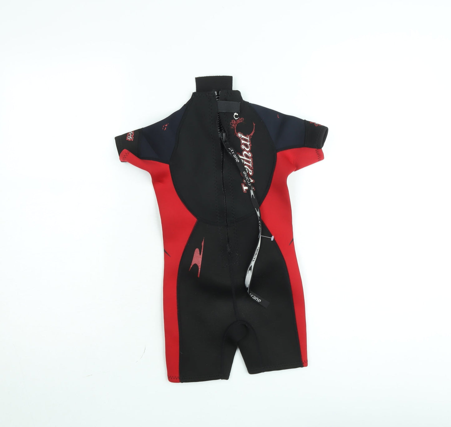Waihui Boys Black Red Short Sleeve Neoprene 3-4 Years Wetsuit