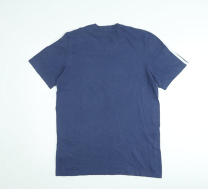 Adidas Men's Navy Blue Crew Neck Short Sleeve T-Shirt Size L