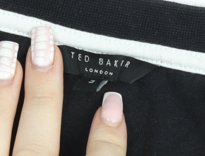 Ted Baker London Men's Black Crew Neck Cotton T-Shirt Size M