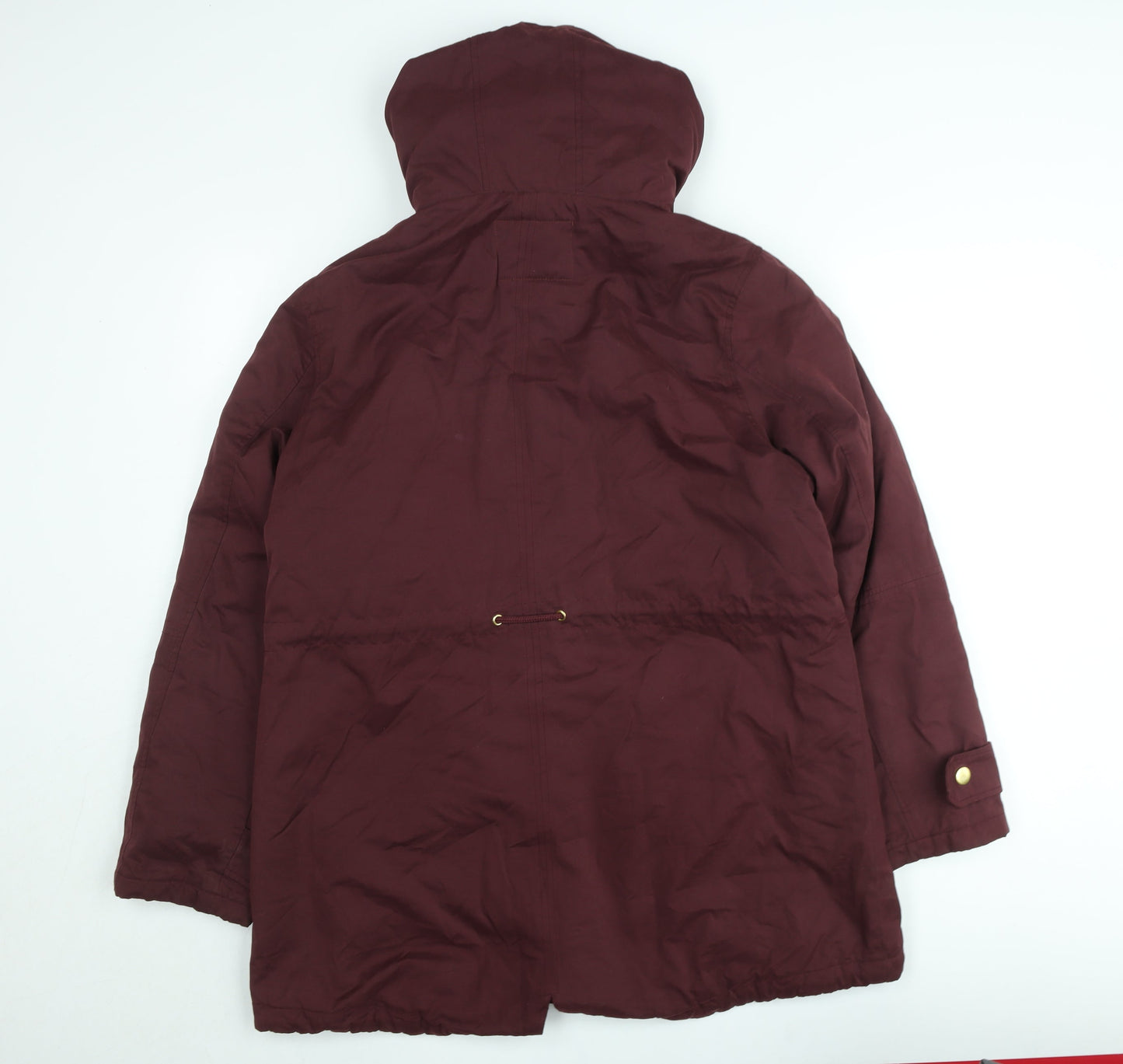 Paco Boutique Womens Red Hooded Parka Jacket Size 18