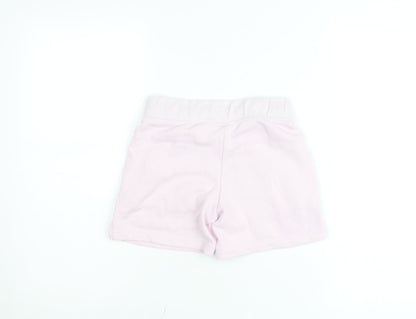 Nike Girls Pink Sweat Shorts Size 8-9 Years Elastic Waist Gym Training