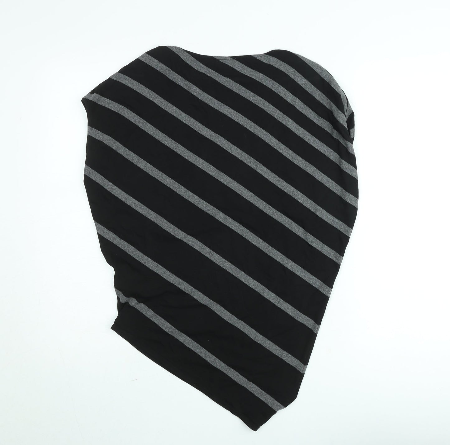 Phase Eight Womens Black Striped Jersey T-Shirt Size 10