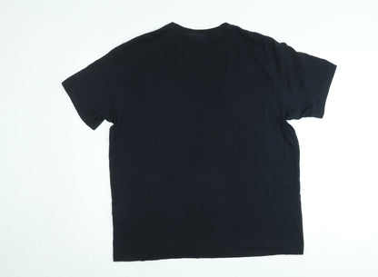 Paul Smith Men's Black Graphic Logo T-Shirt Size L Cotton Crew Neck