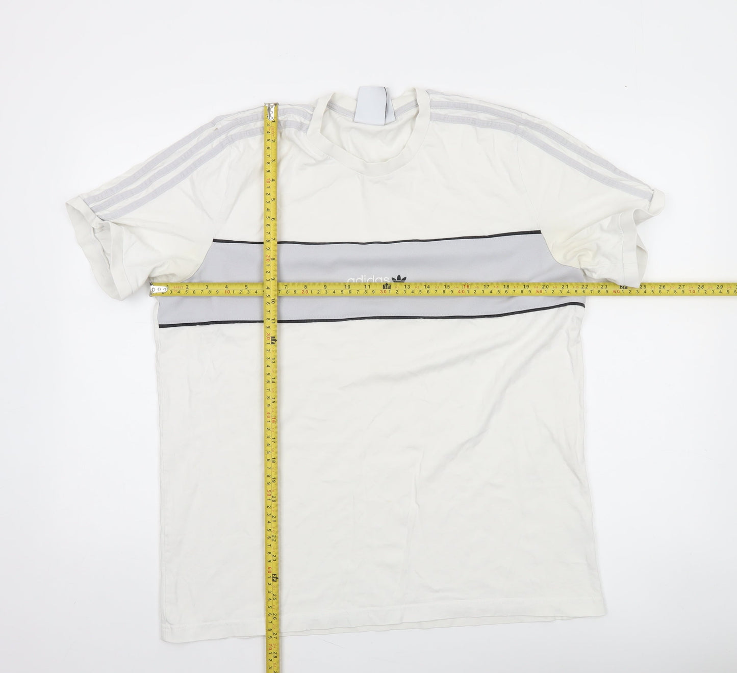Mens UK Size L adidas White  T-Shirt