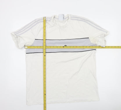 Mens UK Size L adidas White  T-Shirt
