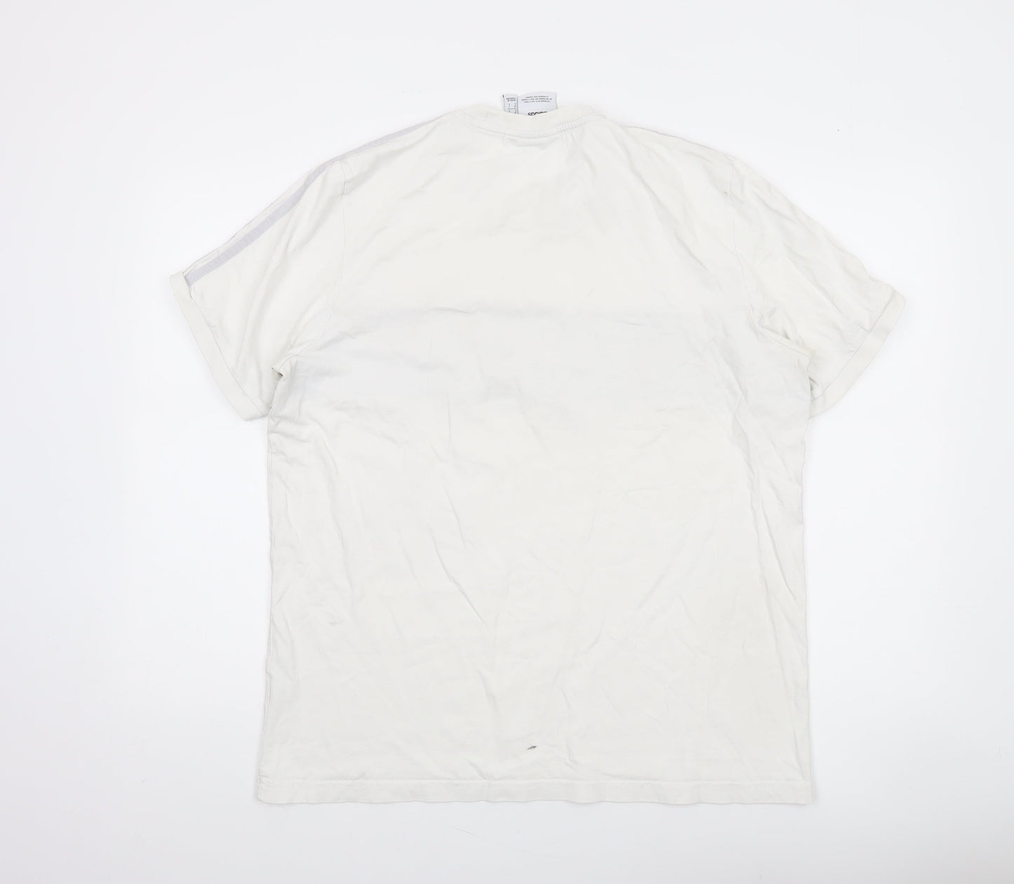 Mens UK Size L adidas White  T-Shirt