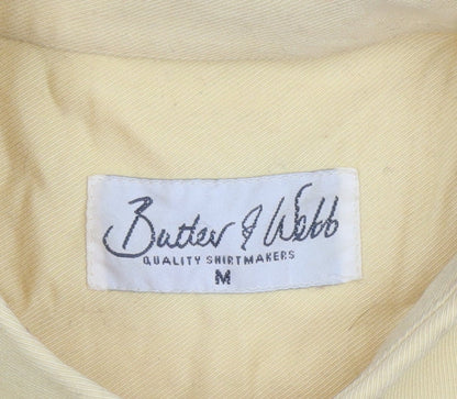 Butler & Webb Men's Yellow Button-Down Long Sleeve Shirt Size M