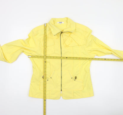 Mystify Women's Yellow Full Zip Short Casual Jacket Size 16
