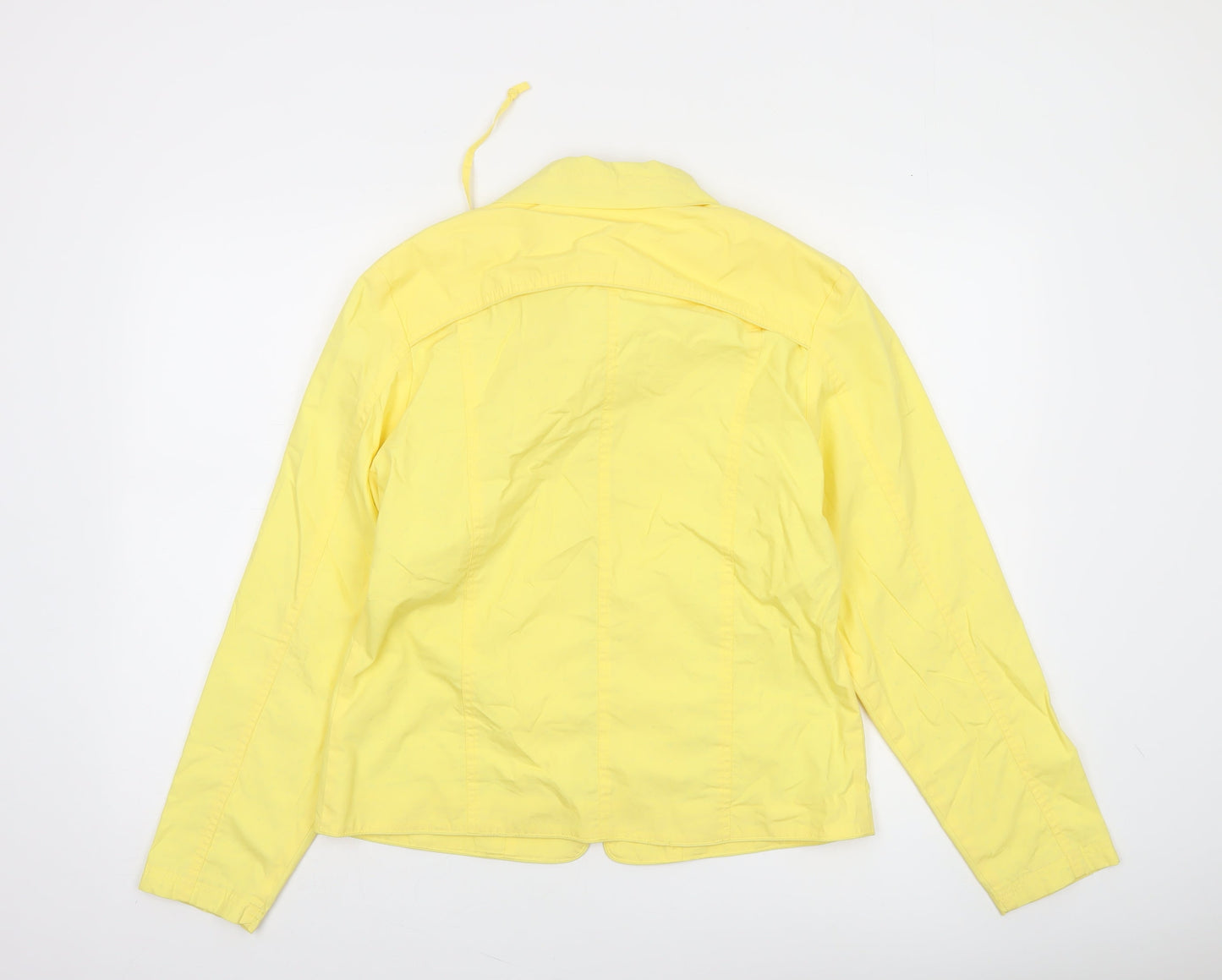 Mystify Women's Yellow Full Zip Short Casual Jacket Size 16