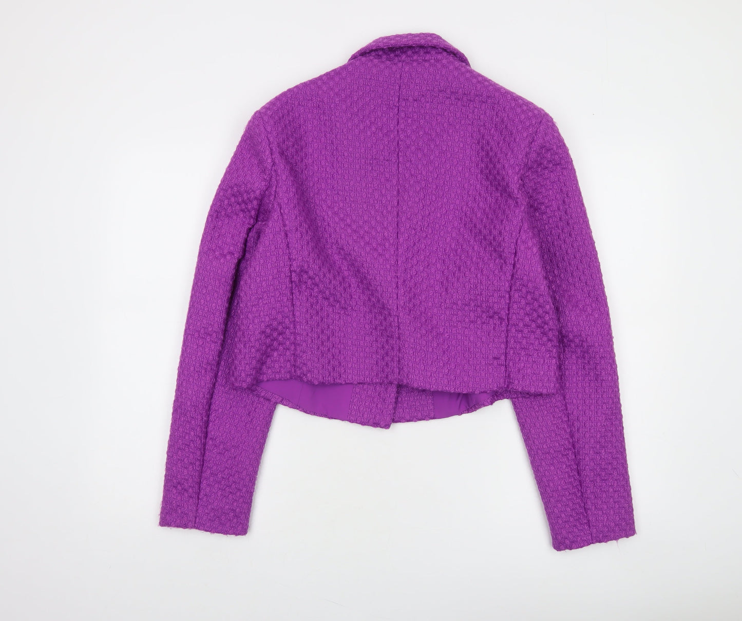 Primark Women’s Purple Cropped Blazer Jacket Size 16 Classic Style