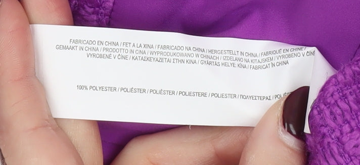 Primark Women’s Purple Cropped Blazer Jacket Size 16 Classic Style