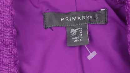 Primark Women’s Purple Cropped Blazer Jacket Size 16 Classic Style