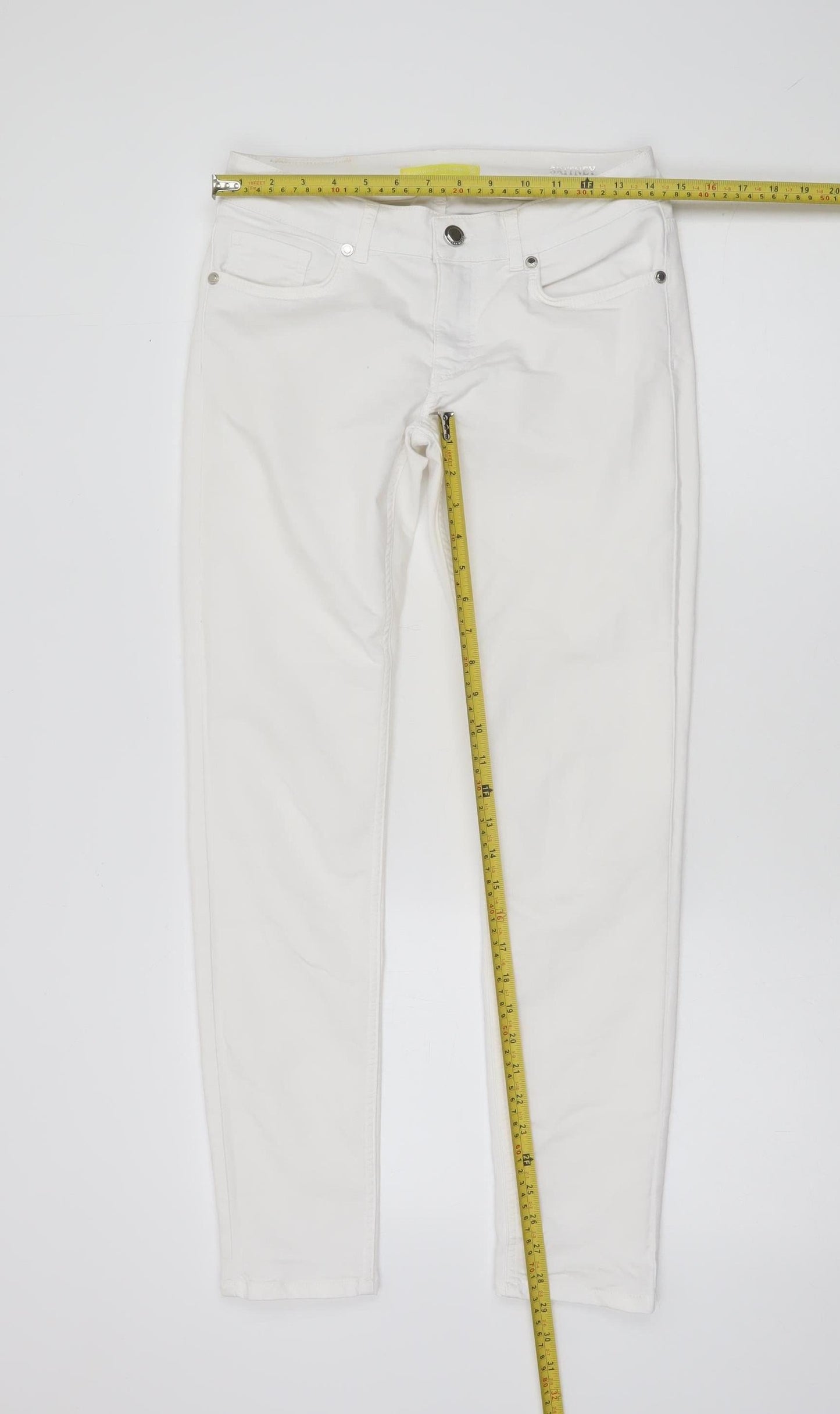 Silvian Heach Women’s White Slim Fit Jeggings Size 29 Stretch Cotton