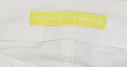Silvian Heach Women’s White Slim Fit Jeggings Size 29 Stretch Cotton