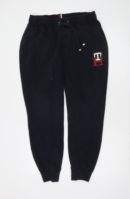 Tommy Hilfiger Men’s Navy Sweatpants Joggers L Logo Detail
