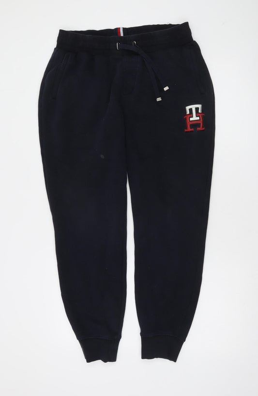 Tommy Hilfiger Men’s Navy Sweatpants Joggers L Logo Detail