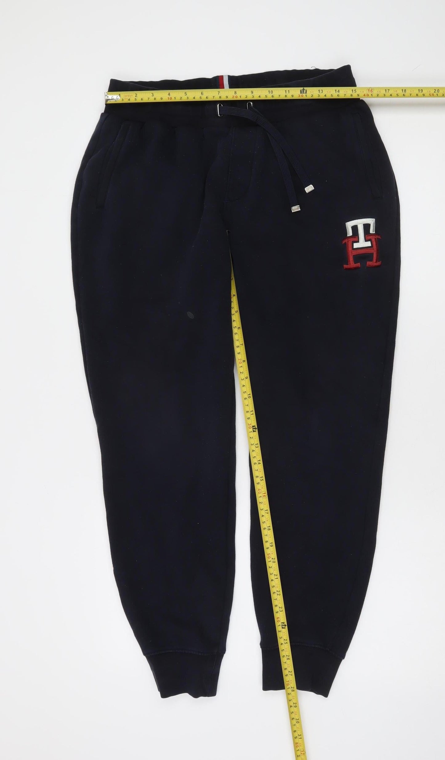 Tommy Hilfiger Men’s Navy Sweatpants Joggers L Logo Detail