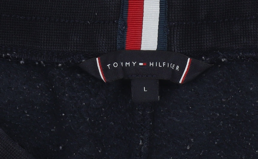 Tommy Hilfiger Men’s Navy Sweatpants Joggers L Logo Detail