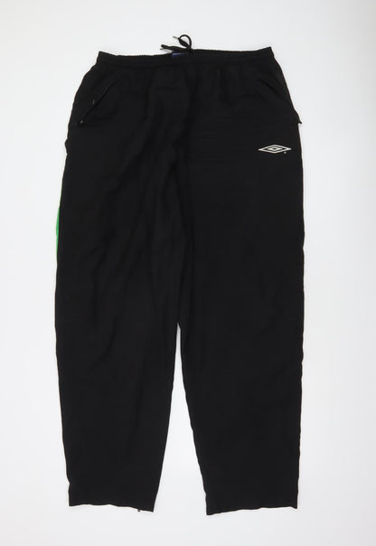 Umbro Men's Black XL Joggers Sports Trousers with Ankle Zips