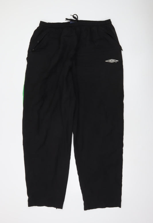 Umbro Men's Black XL Joggers Sports Trousers with Ankle Zips