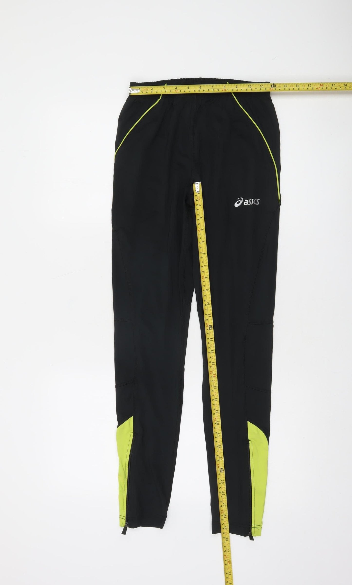 Asics Women's Black M Track Pants Reflective Quick Dry Slim Fit