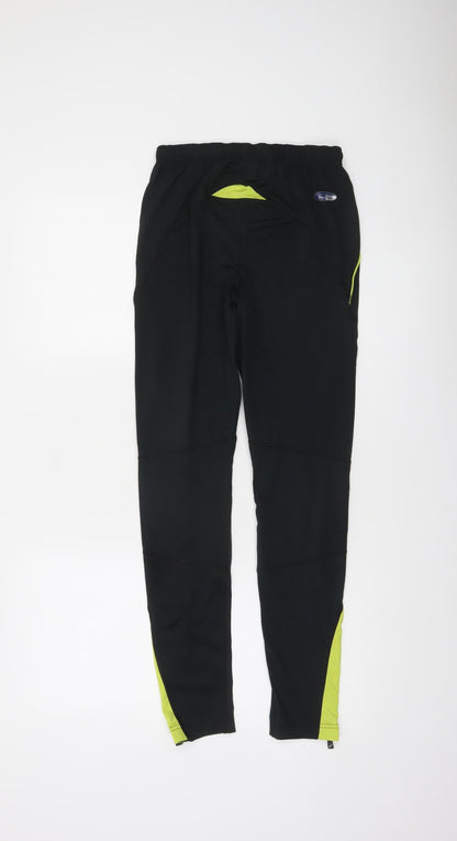 Asics Women's Black M Track Pants Reflective Quick Dry Slim Fit