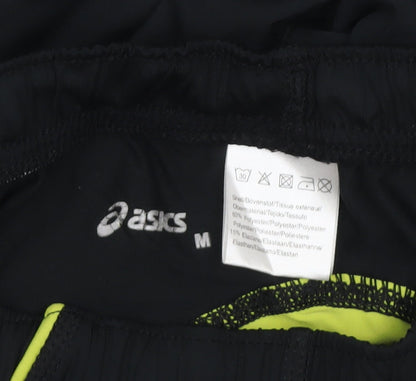Asics Women's Black M Track Pants Reflective Quick Dry Slim Fit