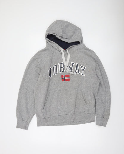 Waynor Women's Grey Pullover Norway Hoodie Size L Cotton Blend