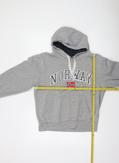Waynor Women's Grey Pullover Norway Hoodie Size L Cotton Blend