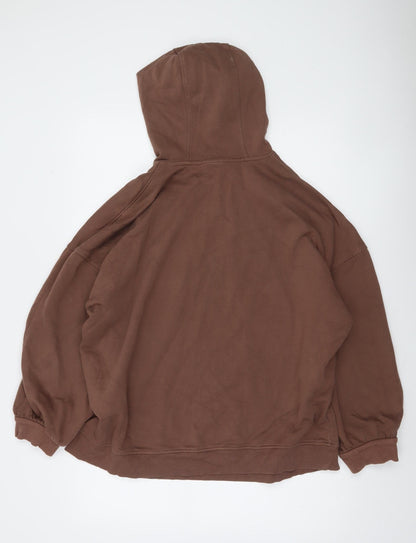 H&M Divided Brown Astrology Graphic Hoodie Women M Relaxed Fit