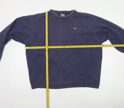 Nike Women’s Navy Blue Pullover Sweatshirt XL Relaxed Fit Logo Crew Neck