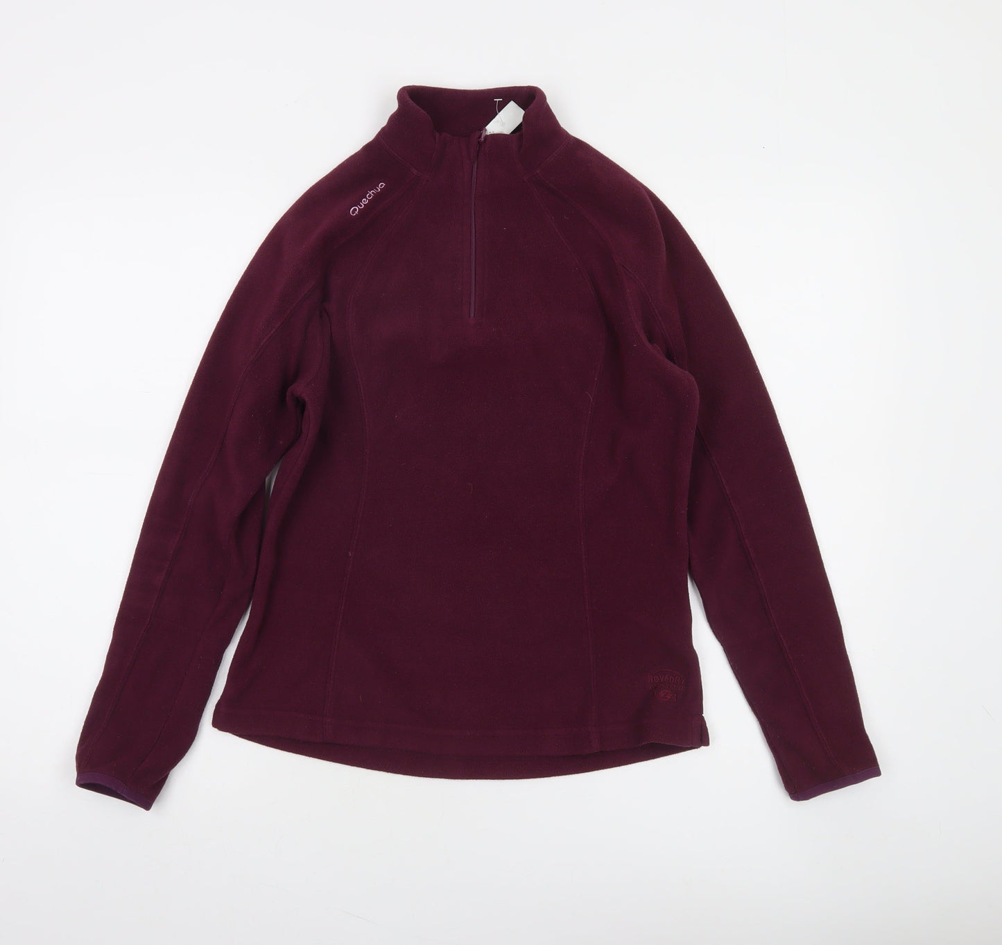 Quechua Women's Burgundy 1/2 Zip Fleece Pullover XS Polyester