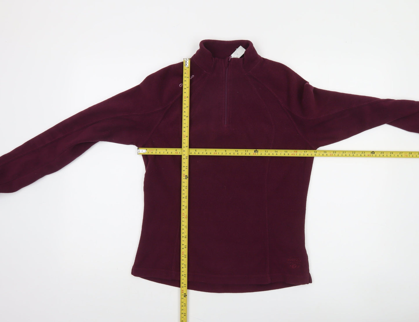 Quechua Women's Burgundy 1/2 Zip Fleece Pullover XS Polyester