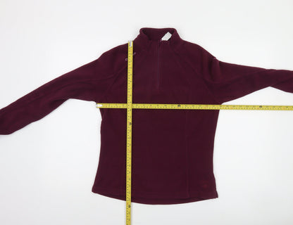Quechua Women's Burgundy 1/2 Zip Fleece Pullover XS Polyester
