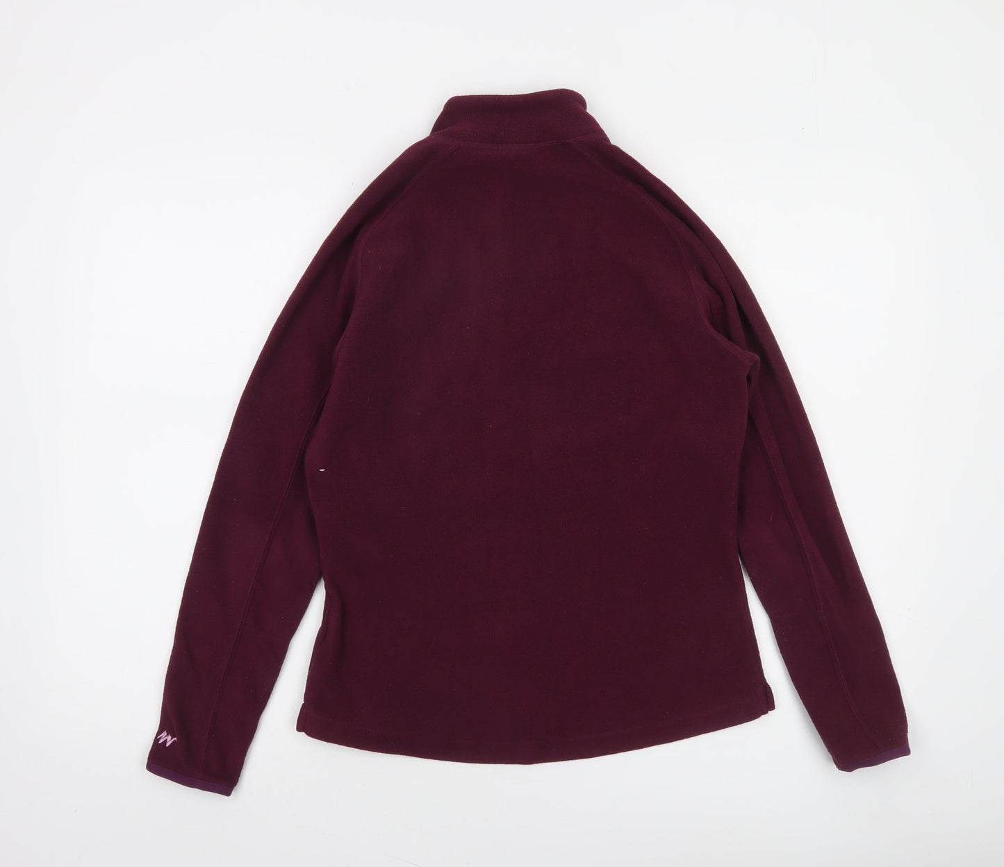 Quechua Women's Burgundy 1/2 Zip Fleece Pullover XS Polyester