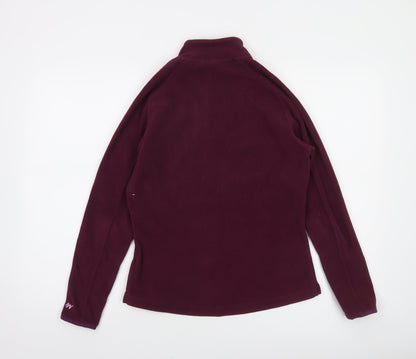 Quechua Women's Burgundy 1/2 Zip Fleece Pullover XS Polyester