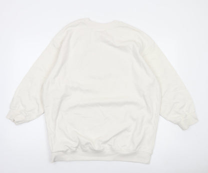 H&M Women White Salt Lake City Pullover Sweatshirt Size 12